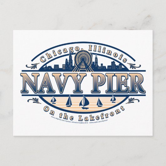 Navy Pier Chicago Briefkaart (Voorkant)