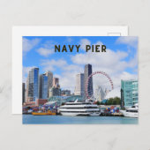 Navy Pier Chicago Briefkaart Travel Vacation (Voorkant / Achterkant)