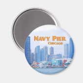 Navy Pier - Chicago Illinois Magneet (Voorkant / Achterkant)