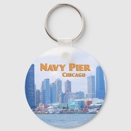 Navy Pier - Chicago Illinois Sleutelhanger (Voorkant)