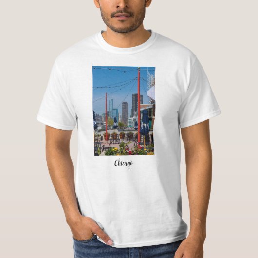Navy Pier Lines T-shirt (Voorkant)