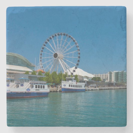 Navy Pier Stenen Onderzetter (Voorkant)
