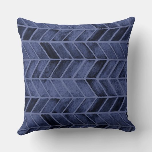 Navy Pijl Waterverf Kussen (Achterkant)