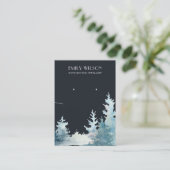 NAVY PINE TREE FOREST KETTING EARRING DISPLAY VISITEKAARTJE (Staand voorkant)