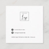 NAVY PINE TREE WINTER FOREST STUD EARRING DISPLAY VIERKANTE VISITEKAARTJE (Achterkant)