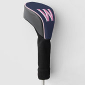 Navy Pink Monogram Golfheadcover (Schuin)