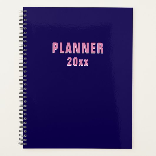 Navy pink planner (Voorkant)