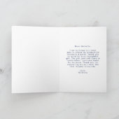 Navy | Preppy Script Photo Afstuderen Bedankkaart (Binnen)