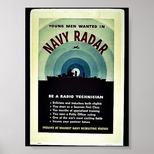 Navy Radar Poster (Voorkant)