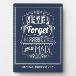 Navy Retirement Vergeet nooit Fotoplaat