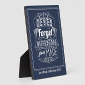 Navy Retirement Vergeet nooit Fotoplaat (Zijkant)