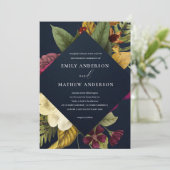 NAVY  RETRO BURGUNDY GEEL KAART (Staand voorkant)