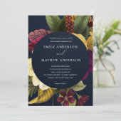 NAVY RETRO BURGUNDY GEEL KAART (Staand voorkant)