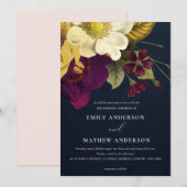 NAVY RETRO BURGUNDY GEEL KAART (Voorkant / Achterkant)