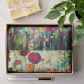 Navy Rode Kleur Bloem Abstract Schilderij Decoupag Tissuepapier (Geschenk)