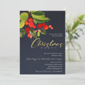 NAVY ROOD BES KERSTPARTY VOOR ZAKEN KAART (Staand voorkant)