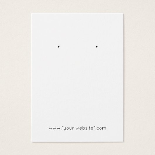 Navy Roos Gold Geometric Earring Display Card Visitekaartje (Voorkant)