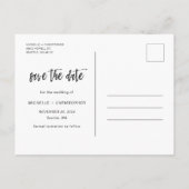 Navy & Roos Gold Glam Chic Save the Date Briefkaar Briefkaart (Achterkant)