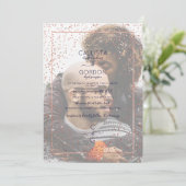 Navy Roos Gold Glitter Confetti Border Wedding Kaart (Staand voorkant)