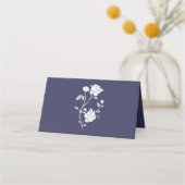 Navy Roos Reception Place Card (Achterkant)