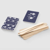 Navy Roos Wedding Favor Hand Fan Handwaaier (Niet-gemonteerd)