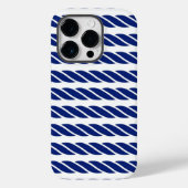 Navy Rope Stripes Nautische  achtergrond Case-Mate iPhone Case (Achterkant)
