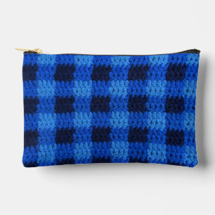 Navy Royal Blue Shades Play Artisan Crochet Print Etui