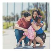 Navy roze Love maakt familie 4 foto's Kubus (Voorkant)