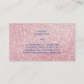 Navy Roze Wijn Bartender Sommelier Visitekaartje (Achterkant)