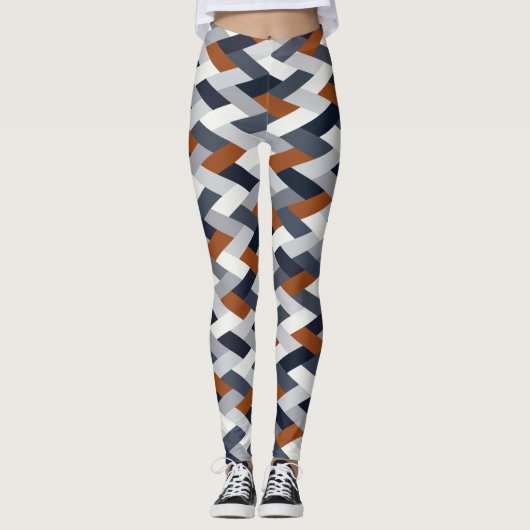 Navy Rust Geometry VIB B Leggings (Voorkant)