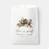 Navy Rust Waterverf Boho Floral Gepersonaliseerd Bedankzakje (Voorkant)