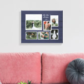 Navy Rustic Wedding Collage 6 Canvas Afdruk (Insitu (Woonkamer))