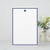 Navy Sailboot Briefpapier (Staand voorkant)