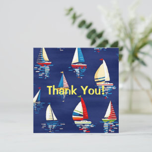 Navy Sailships Pattern Dank u