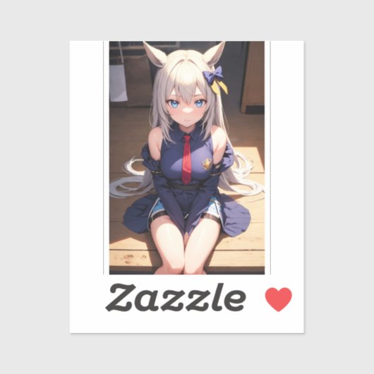 Navy Scholar Neko Sticker (Vel)