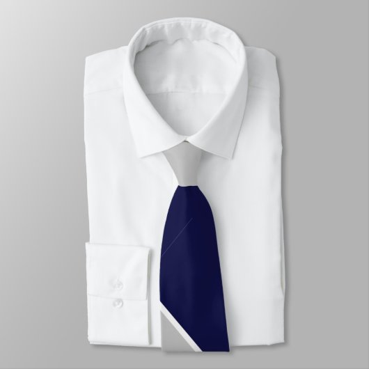 Navy Silver en White Stropdas (Gebonden)
