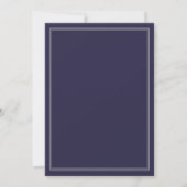 Navy Silver Gray Bar Mitzvah uitnodiging (Achterkant)