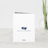 Navy Silver Hearts FAUX Folie FOTO BEDANKKAART (Achterkant)