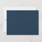 Navy Silver Star Celestial Winter Frost Bruiloft Save The Date (Achterkant)