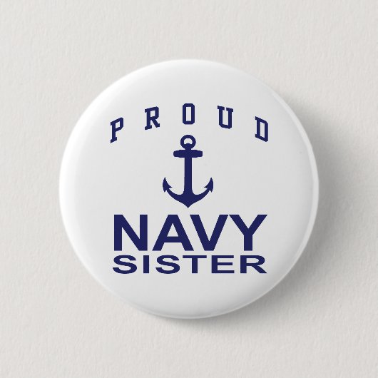 Navy Sister Ronde Button 5,7 Cm (Voorkant)