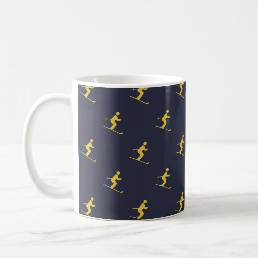 Navy Skier Koffiemok (Links)