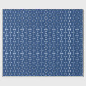 Navy Snaffle Bit Wrapping Paper Cadeaupapier (Vlak)