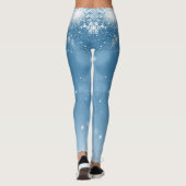 Navy Snow Winter Quote Leggings (Achterkant)