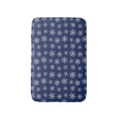 Navy Snowflake Bath Mat (Voorkant Verticaal)