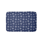 Navy Snowflake Bath Mat (Voorkant)