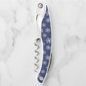 Navy Snowflake Corkschroef Kurkentrekker (Voorkant)