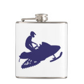 Navy-Snowmobiler Heupfles (Voorkant)