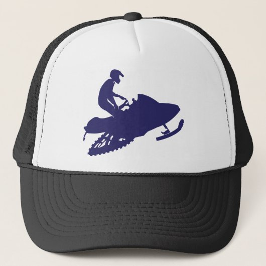 Navy-Snowmobiler Trucker Pet (Voorkant)