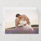 Navy Spring Wildflower Meadow Foto QR-code Save The Date (Achterkant)