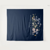 Navy Spring Wildflower Meadow Garden Bruiloft Wandkleed (Voorkant (horizontaal))